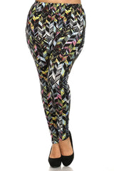 Niobe Clothing Euphoric Prism Design Plus Size Leggings - leggings