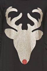 Reindeer Antler Glitter Long Sleeve Tunic Tunics- Niobe Clothing