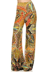 Niobe Clothing High Waist Foldover Boho Palazzo Pants (Daybreak) - pants