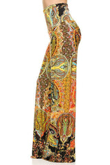 Niobe Clothing High Waist Foldover Boho Palazzo Pants (Daybreak) - pants
