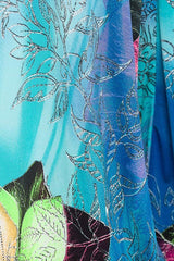 Niobe Clothing High Waist Fold Over Wide Leg Gaucho Palazzo Pants (Sea Bloom) - pants