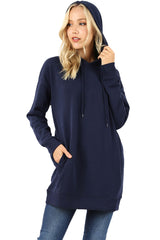 Zenana Loose Fit Pullover Long Hoodie Oversized Sweatshirt Sweater - sweatshirt