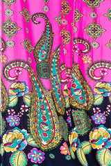 Niobe Clothing High Waist Fold Over Wide Leg Palazzo Pants (Pink Floral) - pants