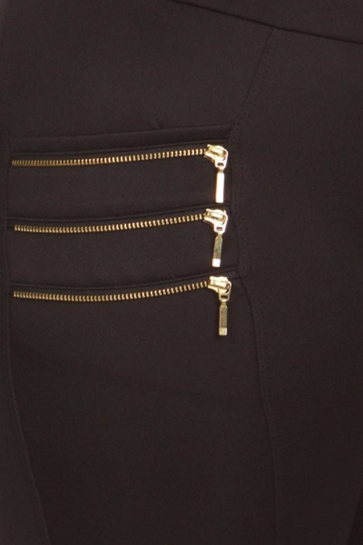 Niobe Clothing Zipper Embellished Plus Size Skinny Pants - ps_printleggings