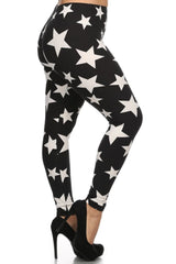 Niobe Clothing Constellation Design Plus Size Leggings - leggings