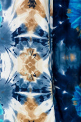 Niobe Clothing High Waist Foldover Boho Palazzo Pants (Ocean Blue) - pants