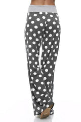 12Pm Mon Ami Polka Dot Casual Lounge Pants in Charcoal - pants