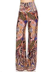 Niobe Clothing High Waist Fold Over Wide Leg Gaucho Palazzo Pants (Morningstar) - pants