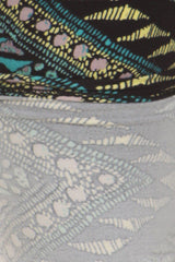 Niobe Clothing Teal Zig Zag Design Plus Size Leggings - leggings