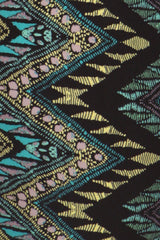 Niobe Clothing Teal Zig Zag Design Plus Size Leggings - leggings