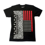 Niobe Clothing Bandana Stars and Stripes Graphic Slim Fit Shirt - Shirts
