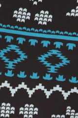 Niobe Clothing Teal Pixel Snowflakes Design Plus Size Leggings - leggings