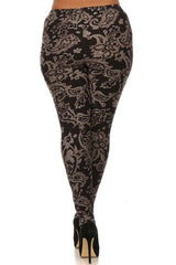 Niobe Clothing Baroque Me Design Plus Size Leggings - leggings
