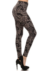 Niobe Clothing Baroque Me Graphic Print Lined Leggings - leggings