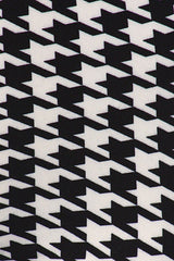 Niobe Clothing Black/White Houndstooth Design Leggings - leggings