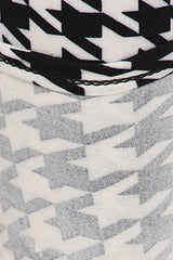 Niobe Clothing Black/White Houndstooth Design Leggings - leggings