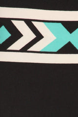 Niobe Clothing Mint Tribal Graphic Print Lined Leggings - leggings