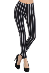 Niobe Clothing Pinstripe Design Leggings - leggings
