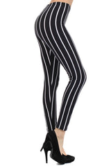 Niobe Clothing Pinstripe Design Leggings - leggings