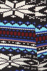 Niobe Clothing Blue Multicolor Snowflake Graphic Print Lined Leggings - leggings
