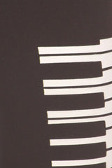 Niobe Clothing Piano Keys Graphic Print Lined Leggings - leggings