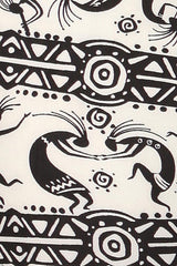 Niobe Clothing Plus Size Fashion Tribal Leggings (Black/White) - leggings