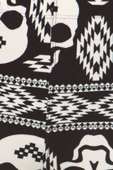 Niobe Clothing Black Skull Print Lined Leggings - leggings