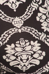 Niobe Clothing Damask Design Plus Size Capri Leggings - leggings