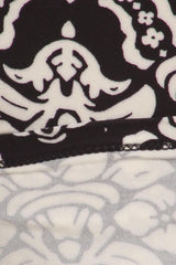 Niobe Clothing Damask Design Plus Size Capri Leggings - leggings