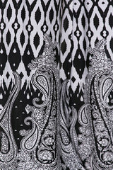 Niobe Clothing High Waist Foldover Boho Palazzo Pants (Aztec Paisley) - pants