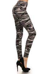 Niobe Clothing Camo Graphic Print Lined Leggings - leggings