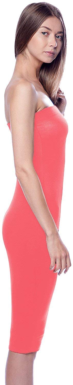 DNA Solid Color Strapless Bodycon Mini Tube Dress - sb_dresses