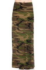 Niobe Clothing Army Printed Maxi Skirt - Skirts