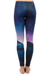 Niobe Clothing Starry Mountain Desert Digital Print Leggings - leggings