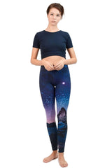 Niobe Clothing Starry Mountain Desert Digital Print Leggings - leggings