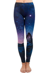 Niobe Clothing Starry Mountain Desert Digital Print Leggings - leggings