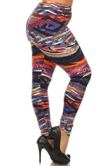 Niobe Clothing Warm Desert Sand Design Plus Size Leggings - leggings