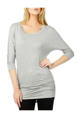 Niobe Clothing 3/4 Sleeve Dolman Top with Side Shirring - Tunics