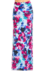 Niobe Clothing Multicolor Floral Printed Maxi Skirt - Skirts
