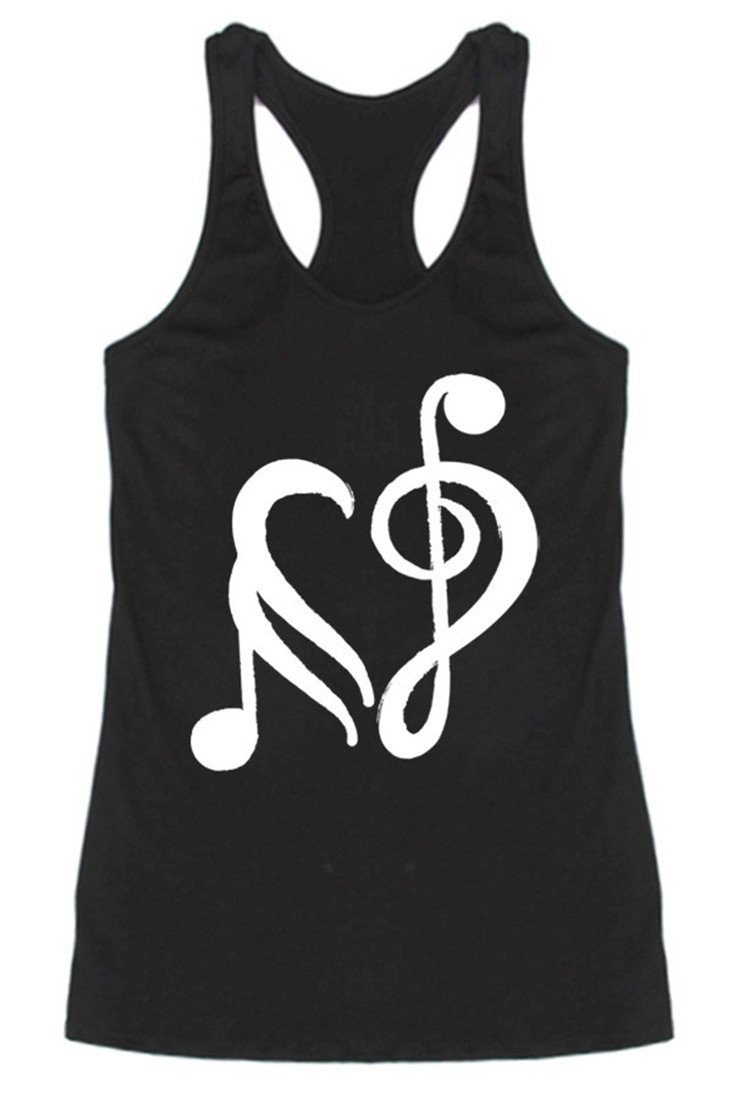 Niobe Clothing Classical Love Racerback Tank Top - g_tanktops