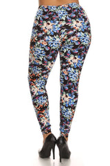 Niobe Clothing Kaleidoscope Petals Design Plus Size Leggings - leggings