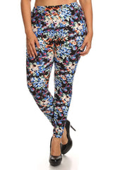 Niobe Clothing Kaleidoscope Petals Design Plus Size Leggings - leggings