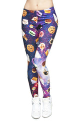 Niobe Clothing Space, Cats, and Sweets Digital Print Leggings - leggings