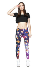 Niobe Clothing Space, Cats, and Sweets Digital Print Leggings - leggings