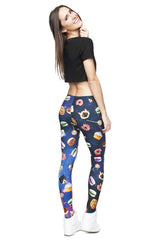 Niobe Clothing Space, Cats, and Sweets Digital Print Leggings - leggings