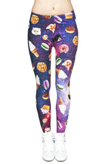 Niobe Clothing Space, Cats, and Sweets Digital Print Leggings - leggings