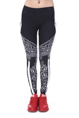 Niobe Clothing Black Star Bandana Digital Print Leggings - leggings