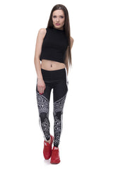 Niobe Clothing Black Star Bandana Digital Print Leggings - leggings