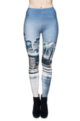 City Life Digital Print Leggings leggings- Niobe Clothing