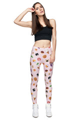 Niobe Clothing Sweets and Cats Digital Print Leggings - leggings